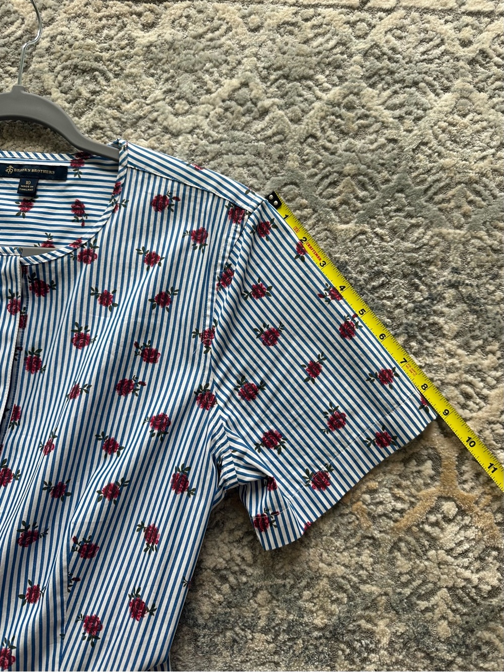 Brooks Brothers Cotton Poplin Striped Blue & White Shirtdress. - Picture 7 of 10